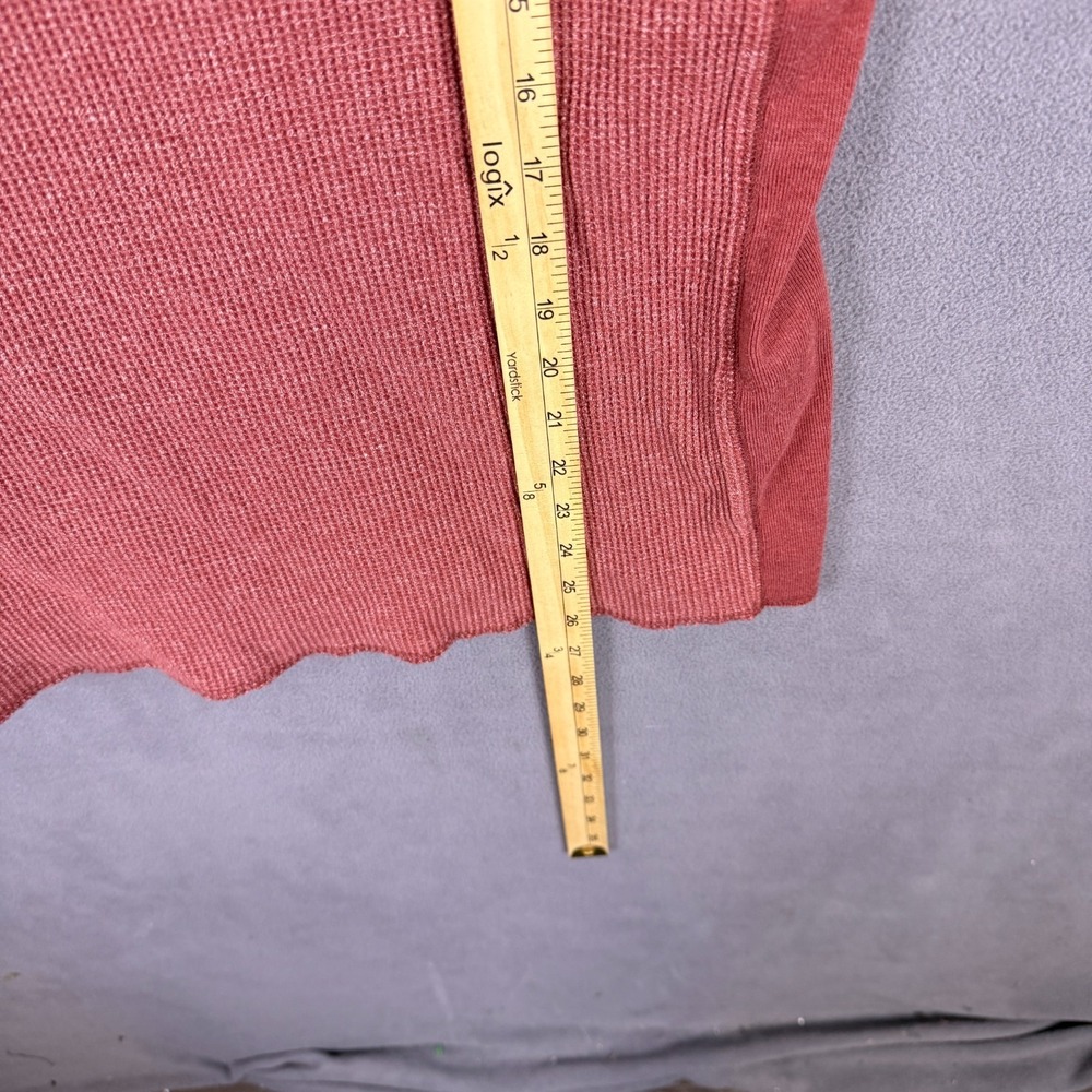 Lucky Brand Mens Strong Boy Thermal Waffle Knit Long Sleeve Shirt L Red Skate - Picture 6 of 7